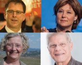 Politique et cuisine, vont-elles de pair? | Photos par BCNDP (Dix), BC Govt Photos (Clark), Greens for Allen (Sterk) et John Cummins (Cummins)  