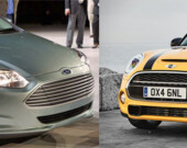 La Ford Focus EV (à gauche) vs la Mini Cooper (à droit). | Photo par Michael Sheehan (à gauche) et Uncrate (à droite)