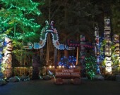 Capilano Suspension Bridge Park decorated for Canyon Lights.| Photo by Razvan Marescu  