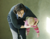 Mother and baby dancers in the Foolish Operations Ensemble create a performance of Embody/In My Body.” | Photo by Yvonne Chew  