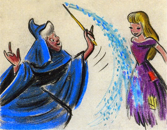 La bonne fée marraine de Cendrillon. | Illustration par Tom Simpson  