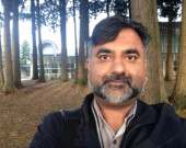 Poet and writer Phinder Dulai takes a selfie in the Grove.| Photo by Phinder Dulai.