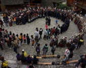 The Miao ethnic group in Guizhou province in China performing an ethnic dance.| Photo by Jonathan Lau.