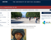 Le site web du Centre de la francophonie de l’Université de la Colombie-Britannique.  