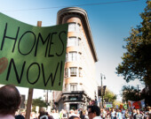 Protest for affordable housing | Photo by Caelie Frampton  