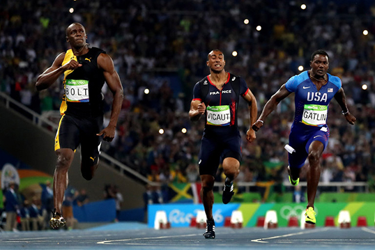 Usain Bolt à Rio.  