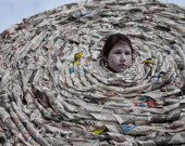 Aphoristic Currents by Meryl McMaster, on exhibit at the Richmond Art Gallery.| Photo courtesy of Meryl McMaster and Katzman Contemporary.  