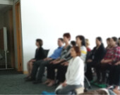 Wendy Quan, founder of the calm monkey, in the classroom. | Photo by Chung Chow  