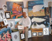 Philippine-born artist Chito Maravilla paints the world as he sees it. | Photo courtesy of Chito Maravilla   