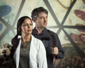 Lisa C. Ravensbergen and Daniel Martin in A Brief History of Human Extinction.| Photo by Matt Reznik.  
