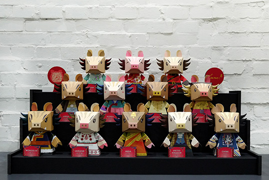The pig heroes, inspired by wild boars, connect celebration with social causes.
| Photo courtesy of Yen-Chun Lu   