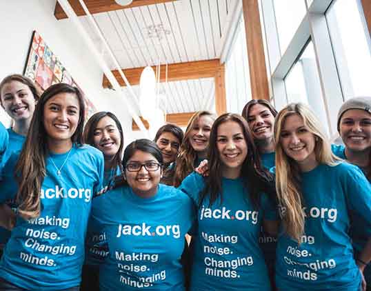 Young Leaders working hard to make sure every young person gets the support they deserve. | Photo ccourtesy of Jack.org  