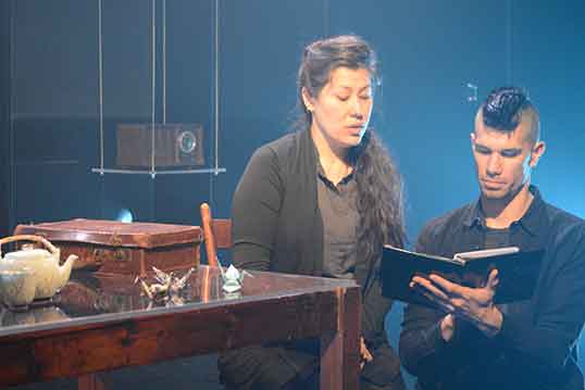 Matt Miwa and Julie Tamiko in The Tashme Project.| Photo courtesy of The Tashme Project.  
