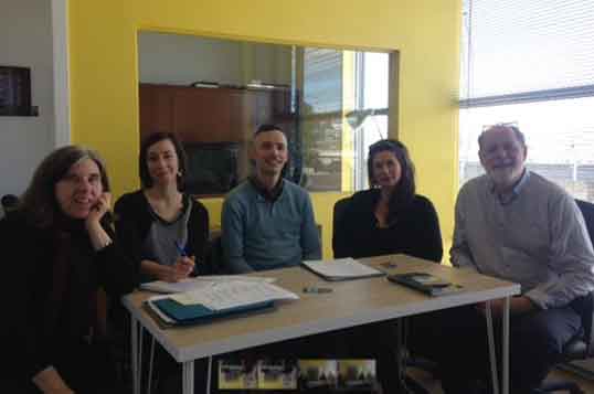 Volunteer organisers of Salon Du Livre: Lyne Gareau, Léa Tricoire, Jean-François Packwood, Alexandra Bolduc et Louis Anctil. | Photo by Zora Bouchard  