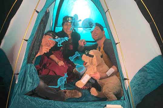 SFU students producing holograms by reproducing emotional memories. | Photo courtesy of SFU   