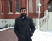 

Father Ajin George celebrates Christmas with simplicity and happiness. | Photo courtesy of Father Ajin George   
