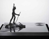 Zhang Haipeng, Bullman, bronze et acier inoxyable, 2011.  