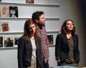 Caroline Dubois, Jacob Wren et Claudia Fancello, le collectif à l’origine
de The DJ Who Gave Too Much Information.  