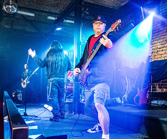 Member of indigenous rock band Tribal X. | Photo by Dan Walton  