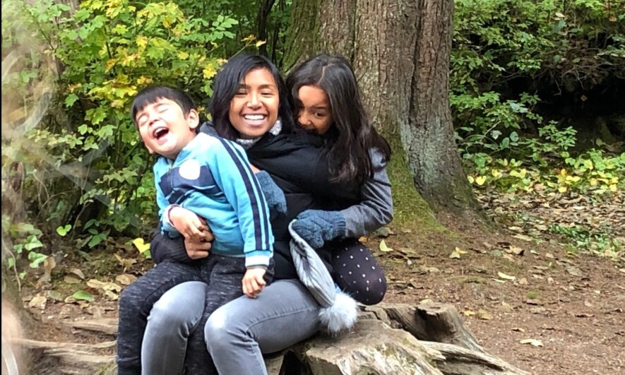 Cynthia et ses enfants | Photo fournie par Sandra Fortin  