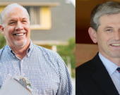 John Horgan. | Photo de BCNDP.
Andrew Wilkinson. | Photo d’University of the Fraser Valley.  