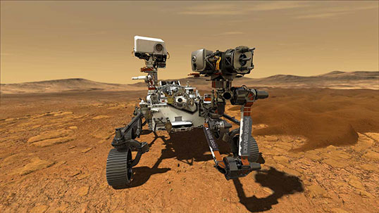 Perseverance will land at the Jezero Crater on Mars on Feb. 18. | Photo courtesy of NASA/JPL-Caltech  