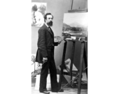 Grafton Tyler Brown, un lithographe de San Francisco et premier artiste professionnel noir dans le nord-ouest du Pacifique. En 1882, il se joint à un groupe de géologues et parcourt le continent du sud de la Colombie-Britannique. | Photo de BC Archives  