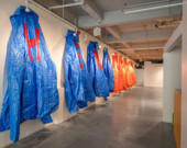 In-progress view of Rebecca Belmore’s
Hacer Memoria. | Photo by Henri Robideau  