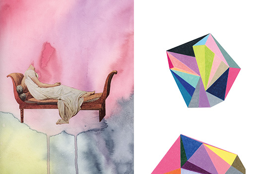 Sonja Ahlers, Shapes, 2022, mixed media, 11” x 17”. | Photo courtesy of Sonja Ahlers.  