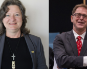 Marie-Nicole Dubois, présidente par intérim de la FFCB, et Adrian Dix, ministre responsable des affaires francophones. | Photos de la FFCB et la Province de la C.-B.  