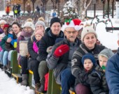 Membres de l’association lors de La fête de Noël au Cercle des Canadiens français de Prince George | Crédit : CCFPG  