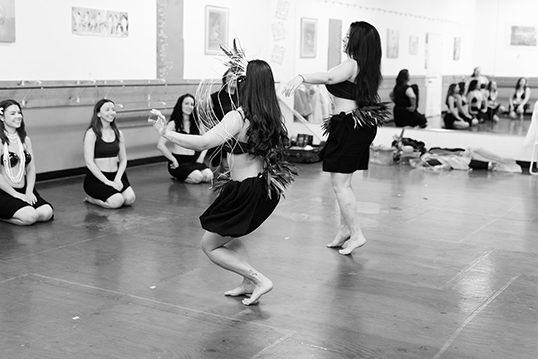 Tahitian advance class dress rehearsal at studio in Maple Ridge. — Photo courtesy of The Spirit of the Pacific Cultural Society.
