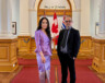 Sarah Ens and Vieng Phavongkham at Victoria Parliament for the Journey to Freedom Day | Photo courtesy of LaoBC  