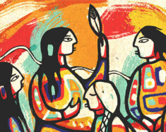 Event image for Ashleigh Giffen’s “Teach Me About You” workshop; artwork by Anishinaabe artist Mangeshig Pawis-Steckley. —  Artwork by Mangeshig Pawis-Steckley, courtesy of Ashleigh Giffen