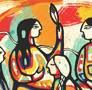 Event image for Ashleigh Giffen’s “Teach Me About You” workshop; artwork by Anishinaabe artist Mangeshig Pawis-Steckley. —  Artwork by Mangeshig Pawis-Steckley, courtesy of Ashleigh Giffen