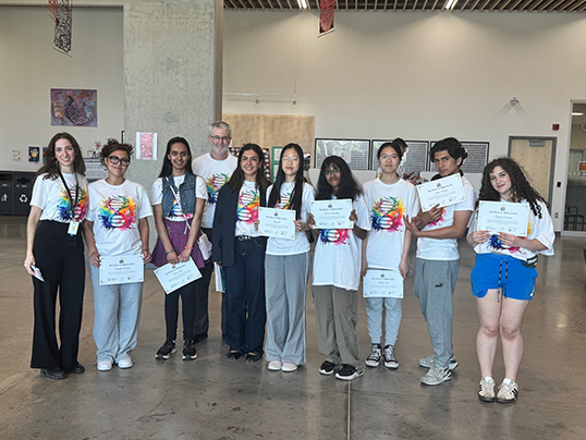 Woven Futures participants at New Westminster Secondary School. &mdash; Photo courtesy of MOSAIC Marketing and Communications Team