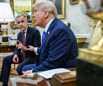 Une rencontre entre Mark Carney et Donald Trump à Washington. | Photo de The White House  