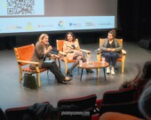 De gauche à droite, Julie Carpentier, Me Sandra Mandanici et Sonia Assier | Photo par Sammie Labrie Ross  