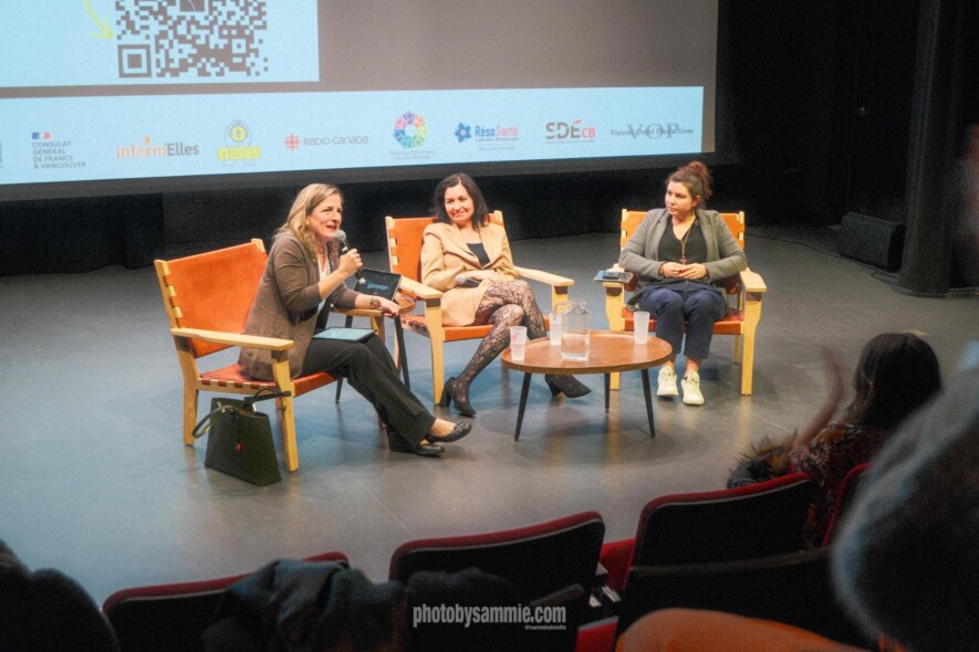 De gauche à droite, Julie Carpentier, Me Sandra Mandanici et Sonia Assier | Photo par Sammie Labrie Ross  