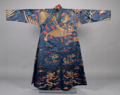 Go chen chuba (official robe), maker unrecorded, Tibet, c. 1650. Photo by Rebecca
Pasch. MOA Collection 1022/3. Yapshi-Yuthok Kalon Tashi Dhondup Collection.   