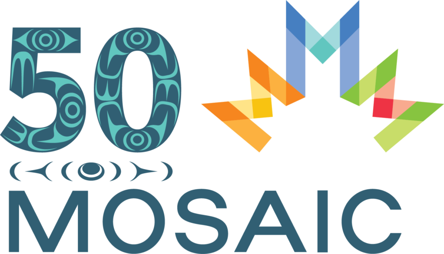 MOSAIC's 50th anniversary logo, designed by artist Charlene Johnny | Courtesy of MOSAIC  