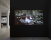 Installation view of Indígena (film production still), 2026, by Siku Allooloo. | Credit: Rachel Topham Photography  
