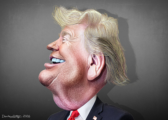 Donald Trump | Illustration par Donkey Hotey, CC BY 4.0  