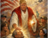 « Pour couronner le tout, possédant le don de mettre les pieds dans le plat, Don, sur son site personnel qu’il affectionne, s’est permis, à l’aide d’une image tronquée, de se faire passer pour Jésus Christ. » | Photo par Donald Trump, Truth Social  