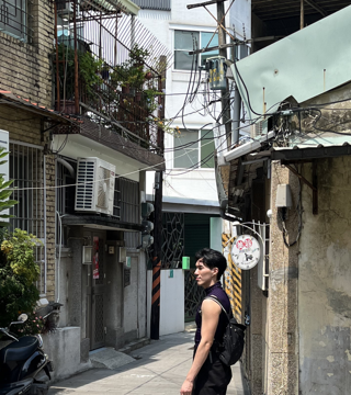 Johnny Wu in the streets of Tainan Taiwan. | Courtesy of Johnny Wu and Jocelyn Yuchia Chang.  