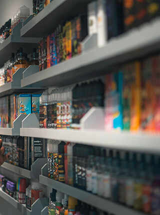 There are “hidden” dangers to selling flavoured vape products. | Photo coourtesy of eLiquids UK.  