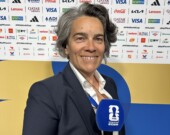 Sandrine Simonnet lors du match de poules opposant la Croatie au Ghana le 27 juin dernier | Courtoisie.  