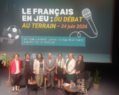 Emmanuelle Corne-Bertrand (DG de la FFCB), Chantal Hébert (journaliste politique), Suzanne Huot (professeure-chercheure), Luc Fournier (modérateur du débat), Lauren Touchant (professeure-chercheuse), Jennifer Blatherwick (MLA Coquitlam), Marie-Nicole Dubois (Présidente du CA de la FFCB) &mdash; Cécile Rey