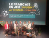 Emmanuelle Corne-Bertrand (DG de la FFCB), Chantal Hébert (journaliste politique), Suzanne Huot (professeure-chercheure), Luc Fournier (modérateur du débat), Lauren Touchant (professeure-chercheuse), Jennifer Blatherwick (MLA Coquitlam), Marie-Nicole Dubois (Présidente du CA de la FFCB) &mdash; Cécile Rey