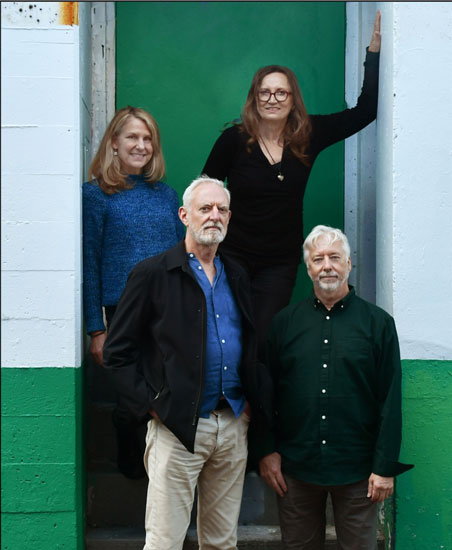 From left to right: Gillian Richards, Gordon Hughes, Joyce Woods and Jean Paul Costaz (photo taken by Oraf, courtesy of Joyce Woods)”  